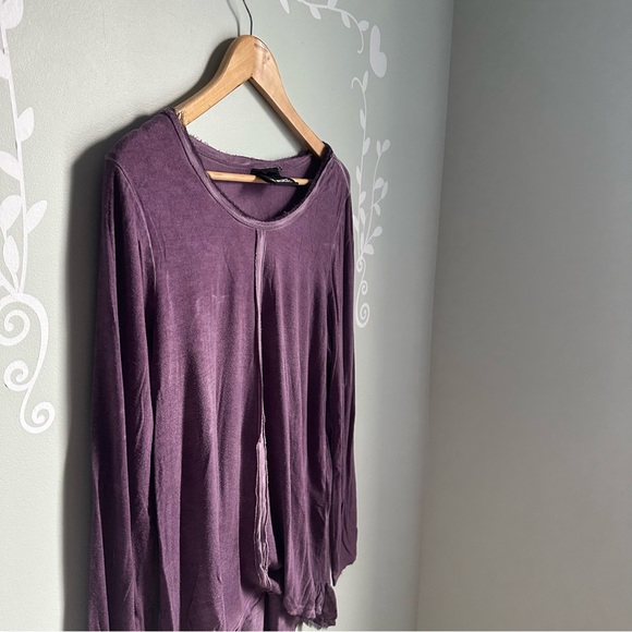 Purple Nanette Lepore Distressed Long-Sleeved Tunic in US M - Picture 4 of 7